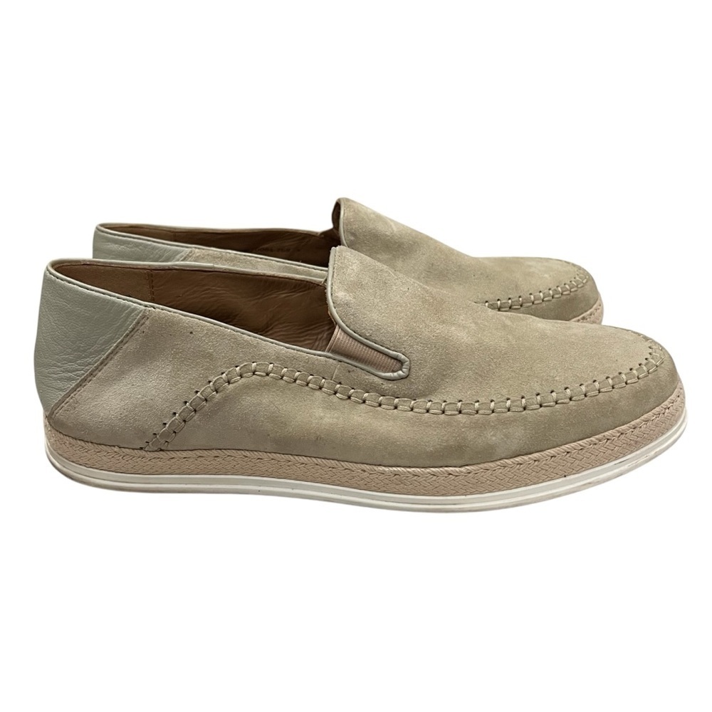 Robert Talbott Men’s Size 7 Beige Leather Slip On Casual Loafer Shoes